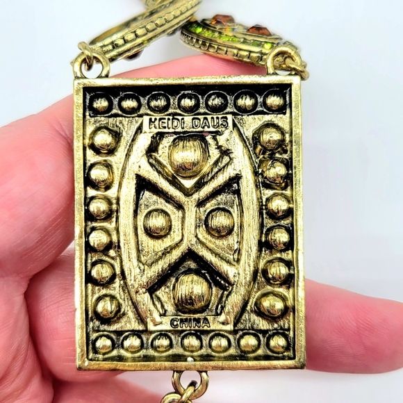 Heidi Daus Long Autumn Spessartite Swarovski Crystal Statement Y Necklace - Picture 13 of 14